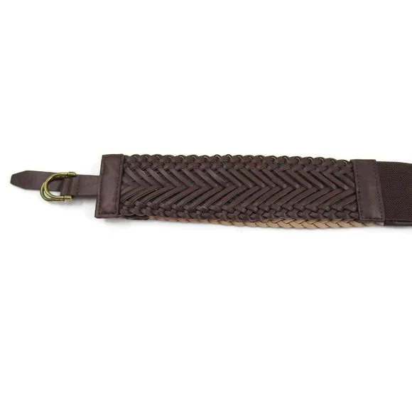 Nautica Belt Womens Accessories Braided Stretch Belt Brown Size Medium New - Picture 9 of 9